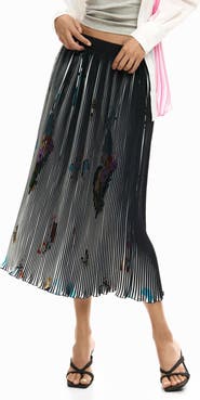 Desigual Plissé MIdi Skirt