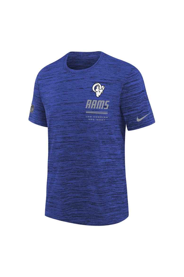 Youth Nike  Royal Los Angeles Rams Sideline Velocity Dri-FIT T-Shirt, Alternate, color, Royal