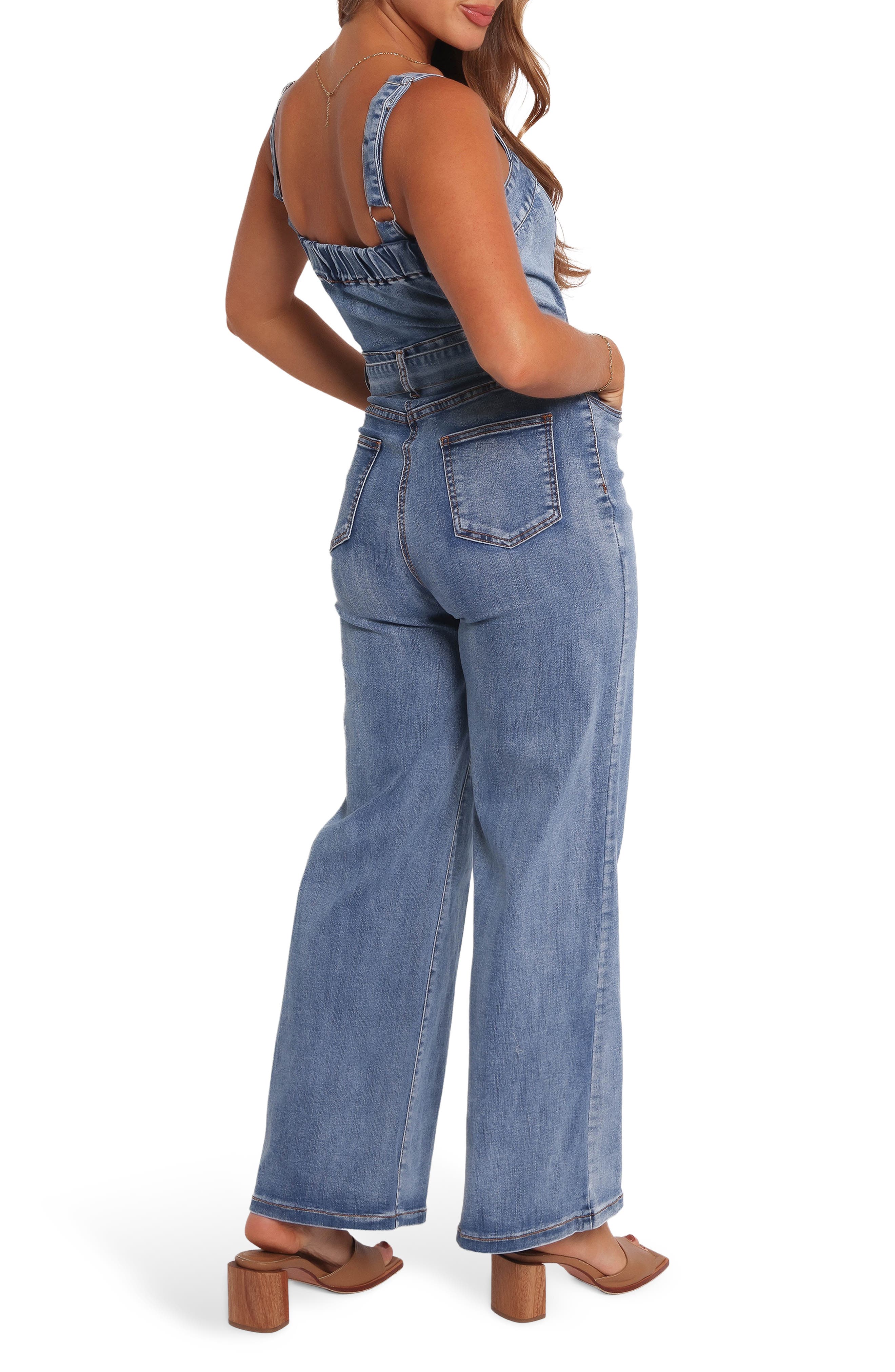 Edan Belted Denim Jumpsuit - image 2