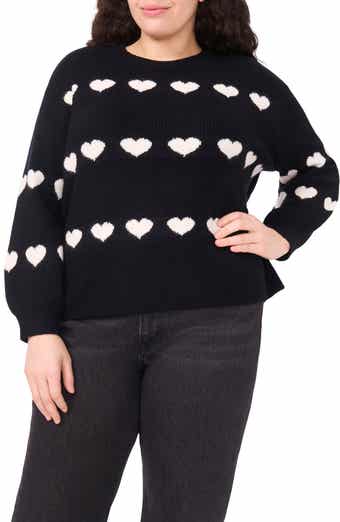 CeCe Heart Jacquard Sweater