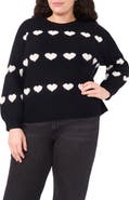 CeCe Heart Jacquard Sweater