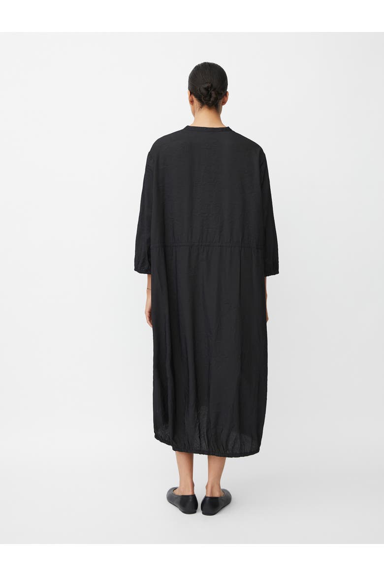 MaNymosa 3/4 Sleeve Loose Fit Midi Dress, Alternate, color, Black