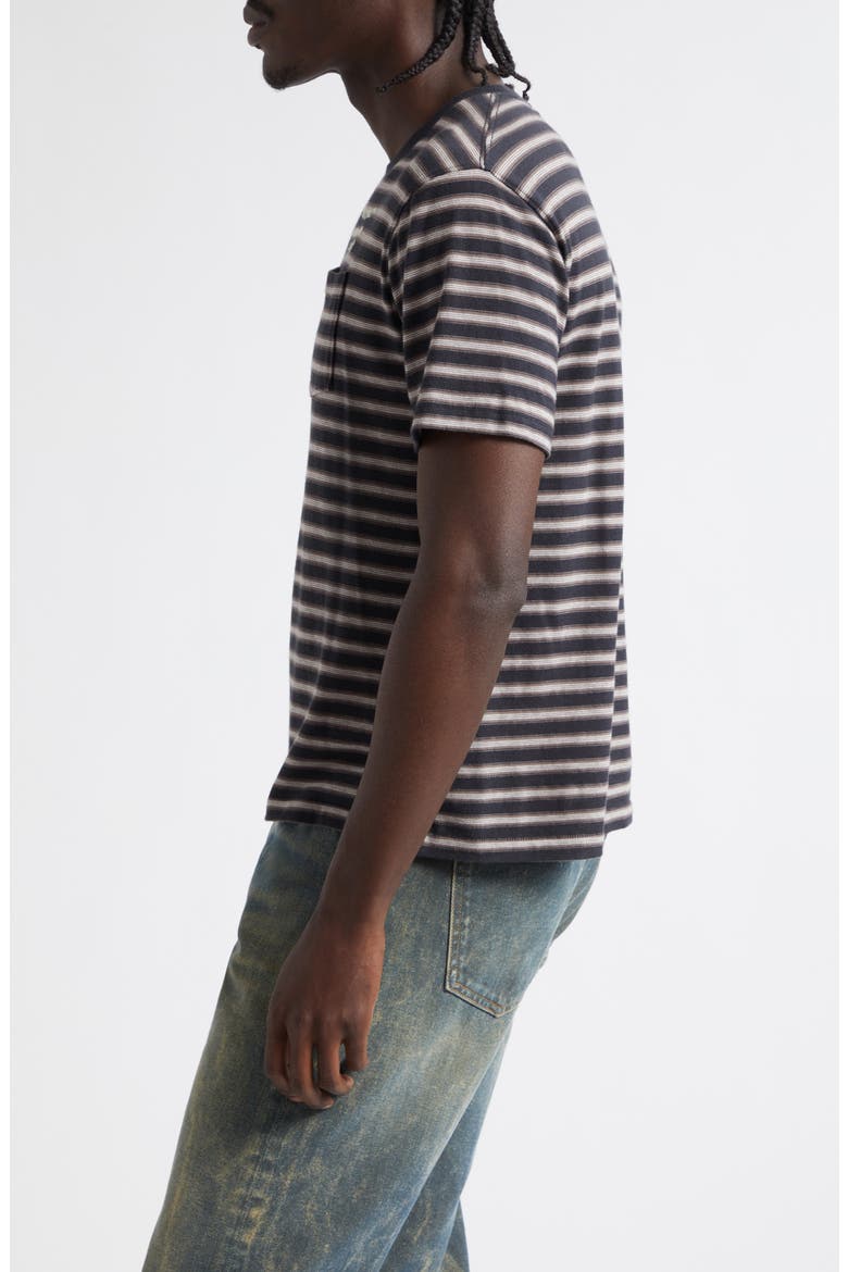 Franz Stripe Organic Cotton Pocket T-Shirt, Alternate, color, BLACK STRIPE