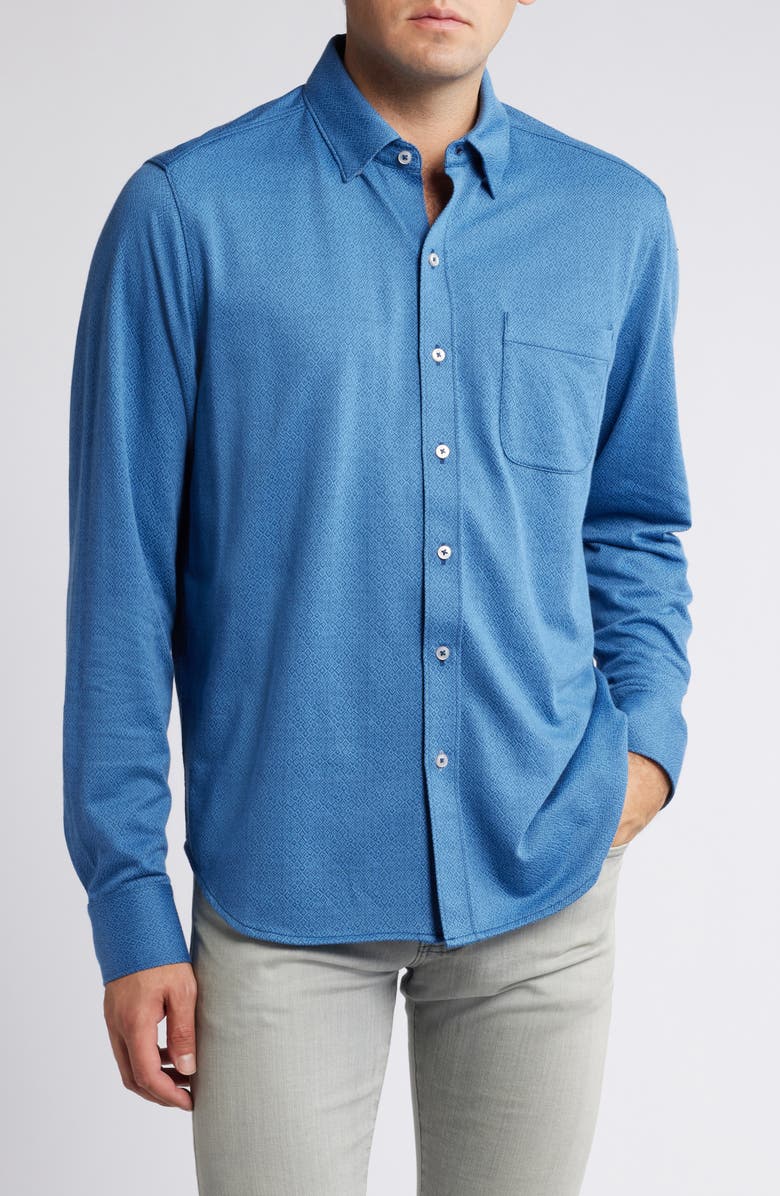 Tommy Bahama San Lucio Diamond Isles Stretch Button-Up Shirt, Main, color, Hawaiian