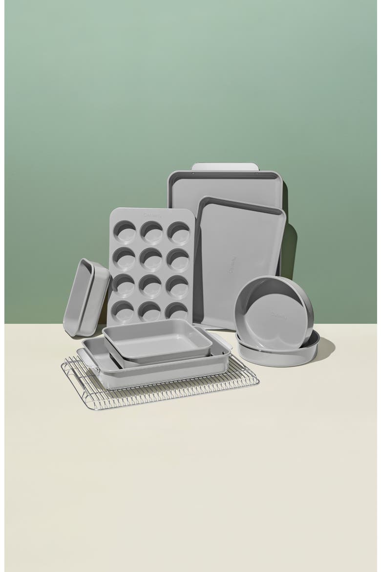 11-Piece Nontoxic Ceramic Bakeware Set, Alternate, color, GRAY