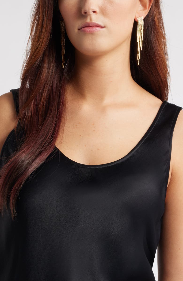 Nordstrom Cubic Zirconia Fringe Drop Earrings, Alternate, color, Clear- Gold