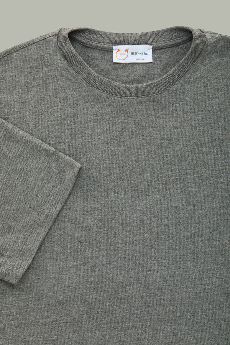 Heavyweight Short Sleeve Viscose Jersey Crewneck, Alternate, color, Grey