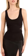 CAMI NYC Miray Lace Inset Rib Tank