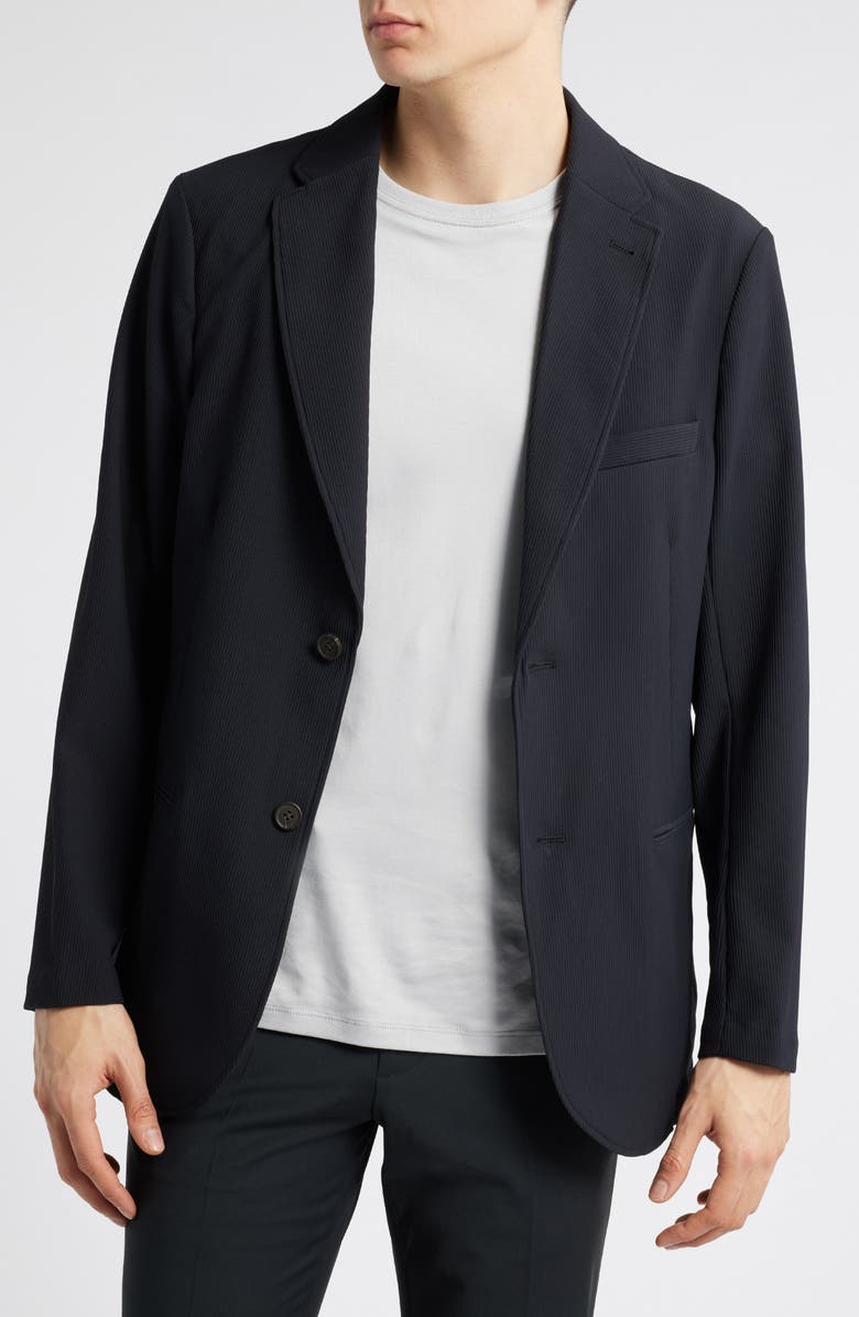 Emporio Armani Stretch Nylon Blazer with Removable Hooded Bib, Alternate, color, 
