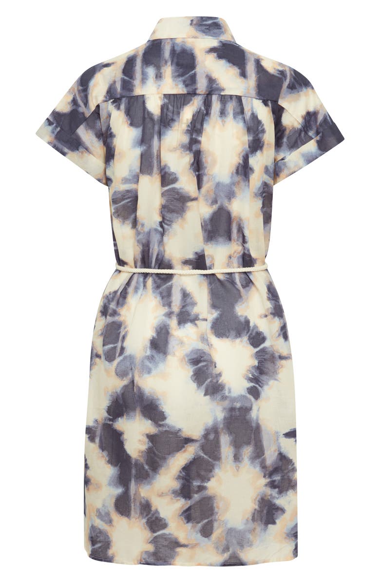 ICHI Emmeretta Printed Cotton Dress, Alternate, color, Tie Dye