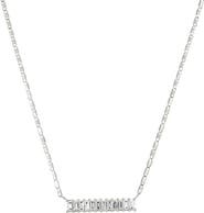 LANA 14K Gold Baguette Diamond Bar Pendant Necklace