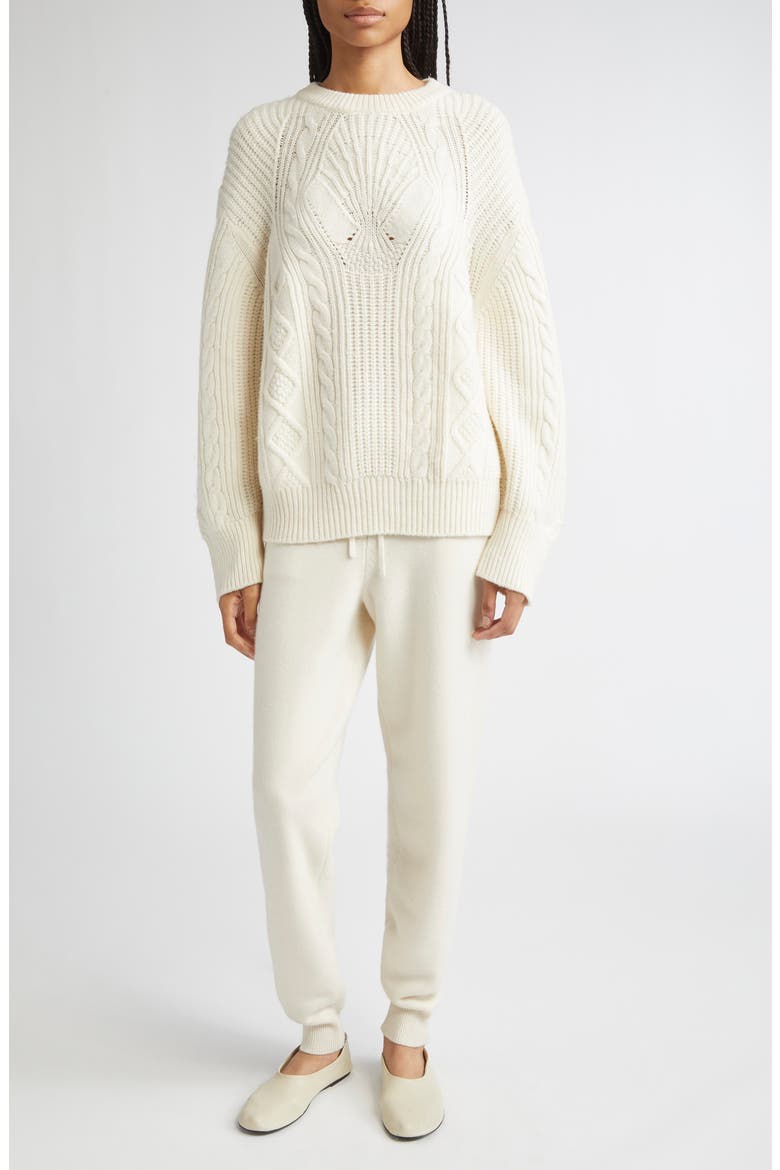 Hespero Cashmere Joggers, Alternate, color, IVORY