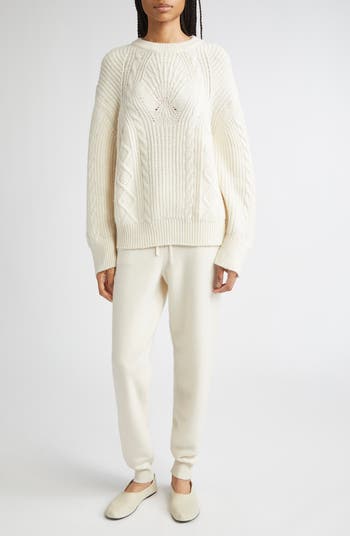 Silva Wool & Cashmere Cable Knit Sweater