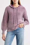 CITY BLUES Open Stitch Hoodie