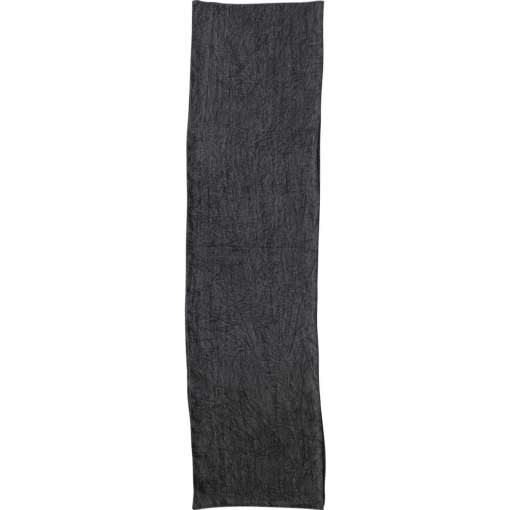 Storied Home Stonewashed Linen Table Runner In Gray