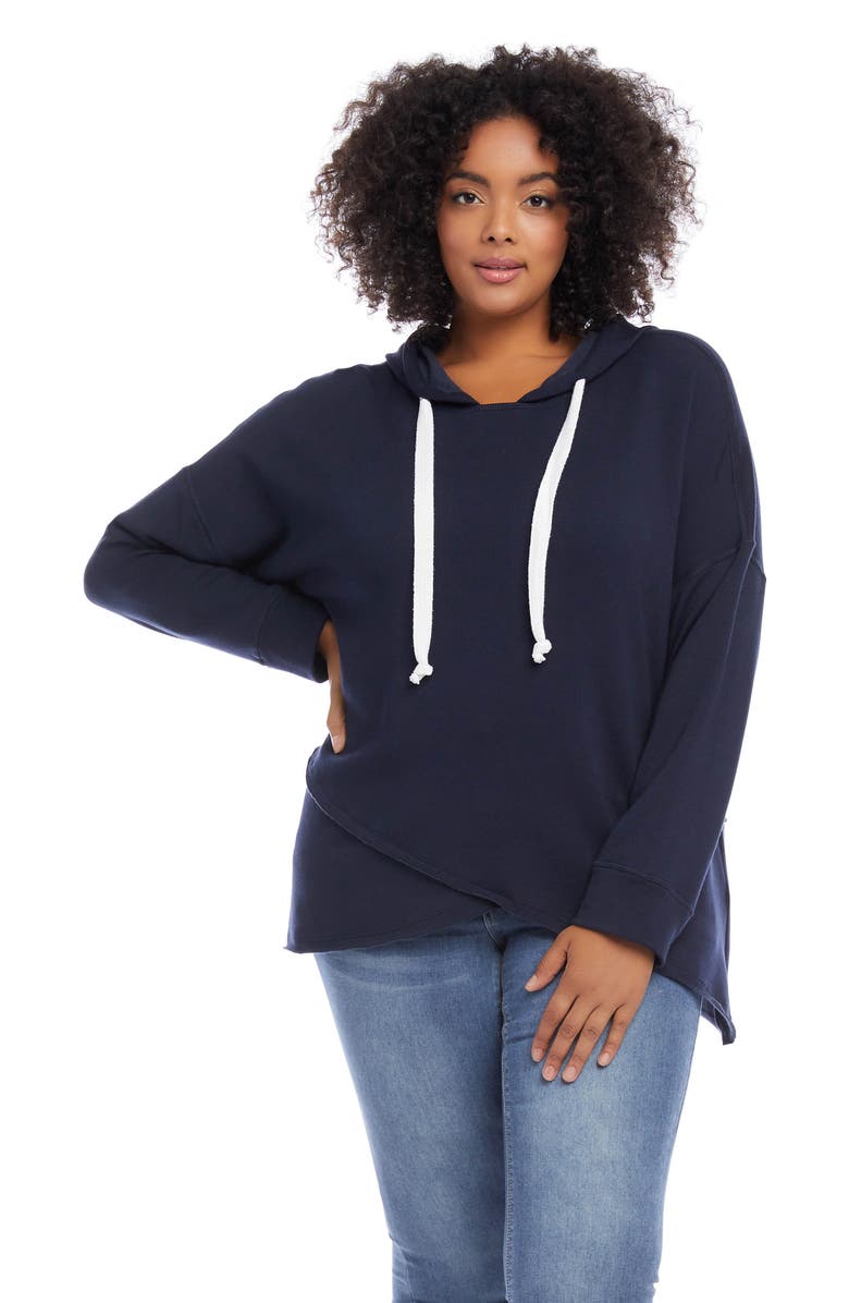 Karen Kane Asymmetrical Hoodie, Alternate, color, 