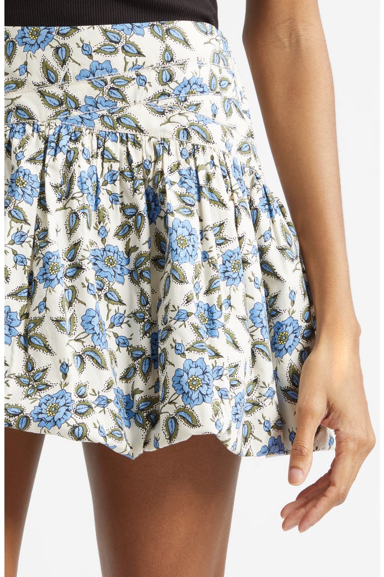 Persis Floral Bubble Miniskirt, Alternate, color, BLUE BELL FLORAL