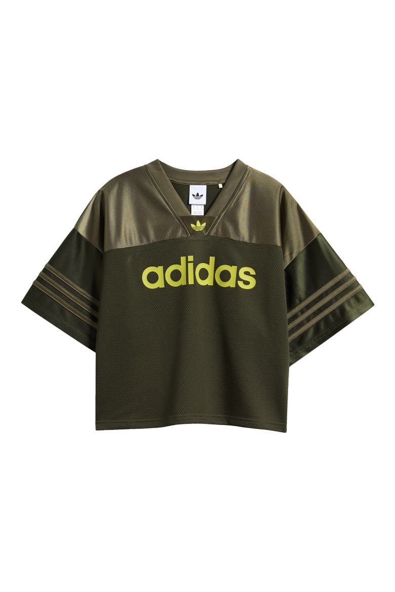 Kids' 3-Stripes Jersey, Main, color, DARK OLIVE