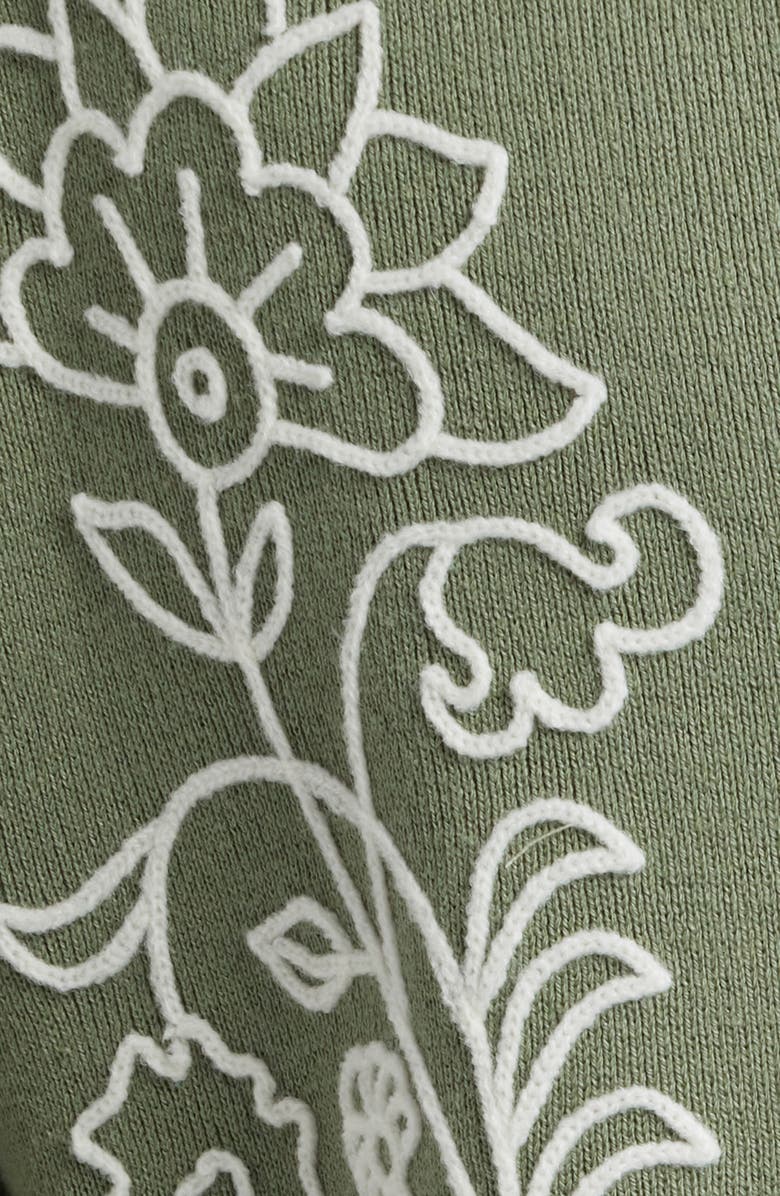 Topman Floral Embroidered Polo, Alternate, color, Light Green