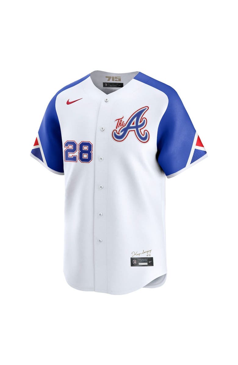 Nike Men's Nike Matt Olson White Atlanta Braves City Connect Limited Jersey, Alternate, color, 