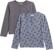 Splendid Kids' Assorted 2-Pack Long Sleeve Henley T-Shirts