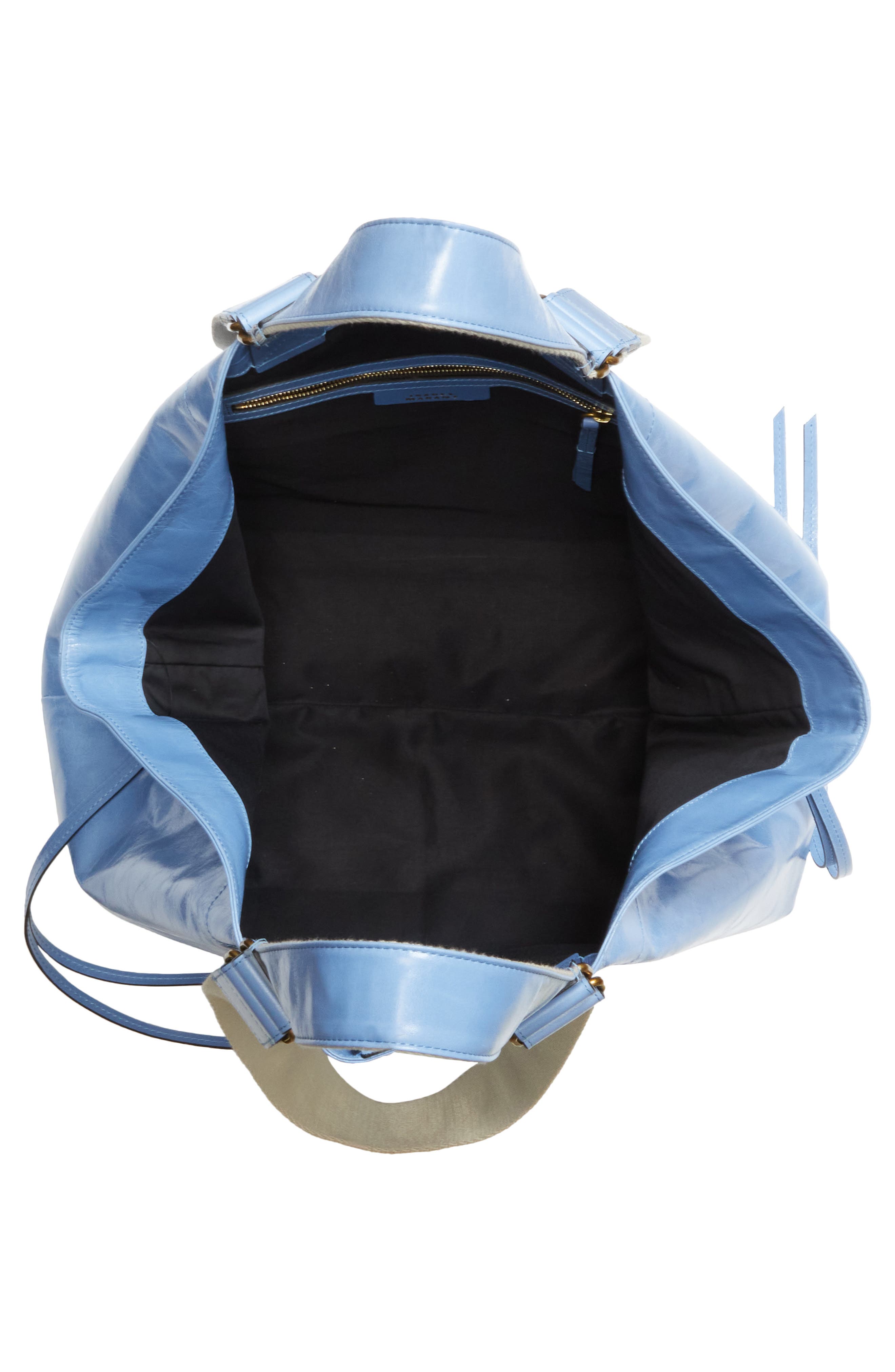 Isabel Marant Wardy Leather Shopper Tote, Alternate, color, Faded Blue