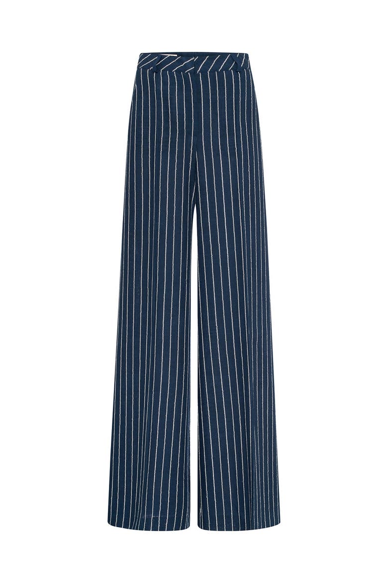 Pinstripe Sequins Trousers, Alternate, color, Blue
