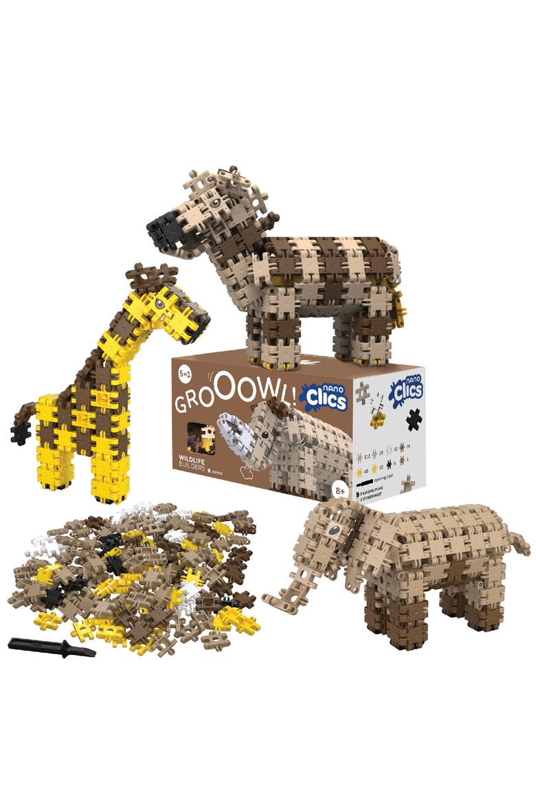 Nano Clics Wildlife 250, construction toys for children ages 8 and up, creative educational toys in a 250 piece set, building blocks for girls and boys, durable toys, Main, color, Multi