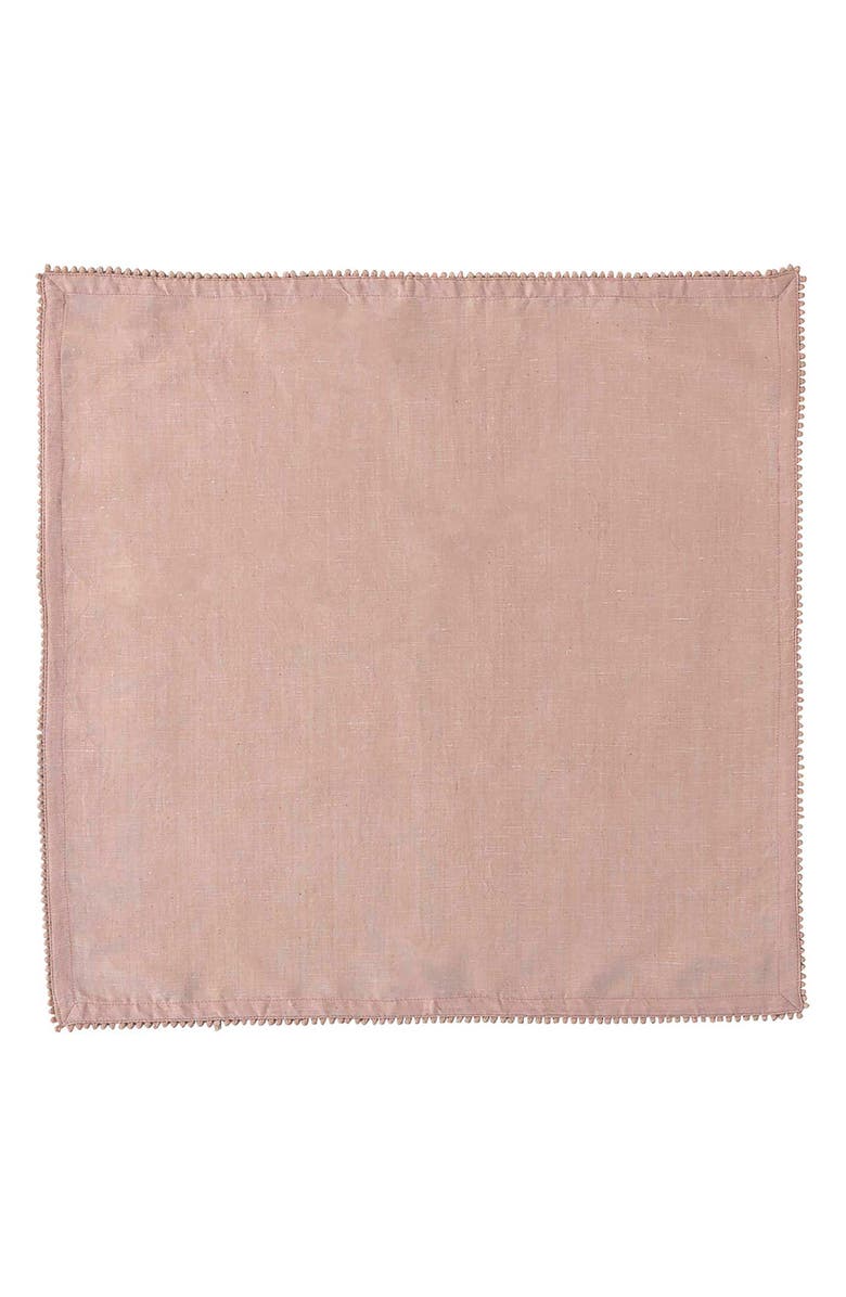 Juliska Berry Trim Set of 4 Cotton & Linen Napkins, Alternate, color, 