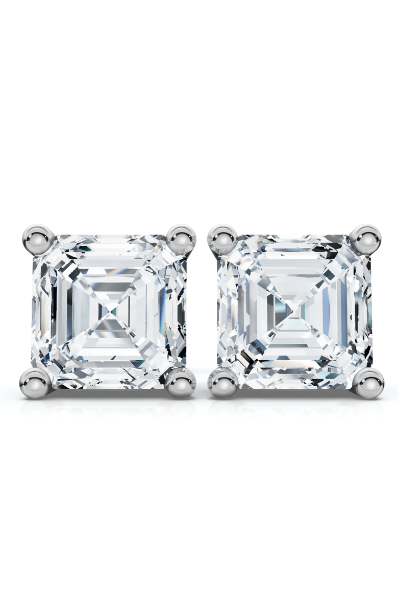 Bliss Diamond 3.00Ct Asscher Cut Diamond Studs 14k Gold Lab Grown Earrings, Main, color, 14K White Gold