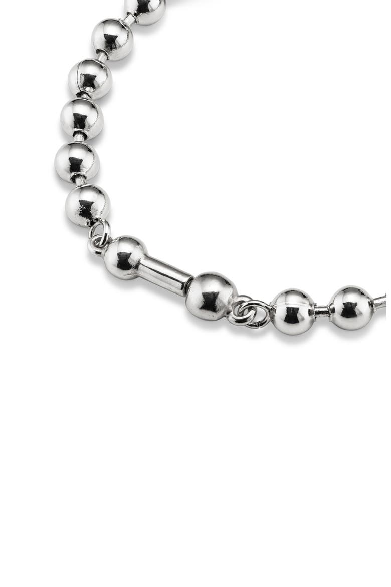 Sterling Silver-Plated Chain Bracelet, Alternate, color, Silver