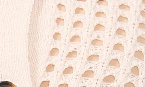 HALOGEN HALOGEN® RECYCLED POLYESTER OPEN WEAVE COLLAR CARDIGAN 