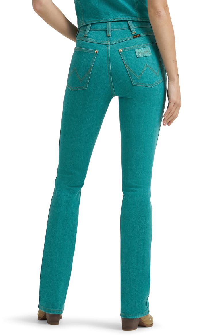 x Lainey Wilson High Waist Boothuggers Jeans, Alternate, color, TURQUOISE