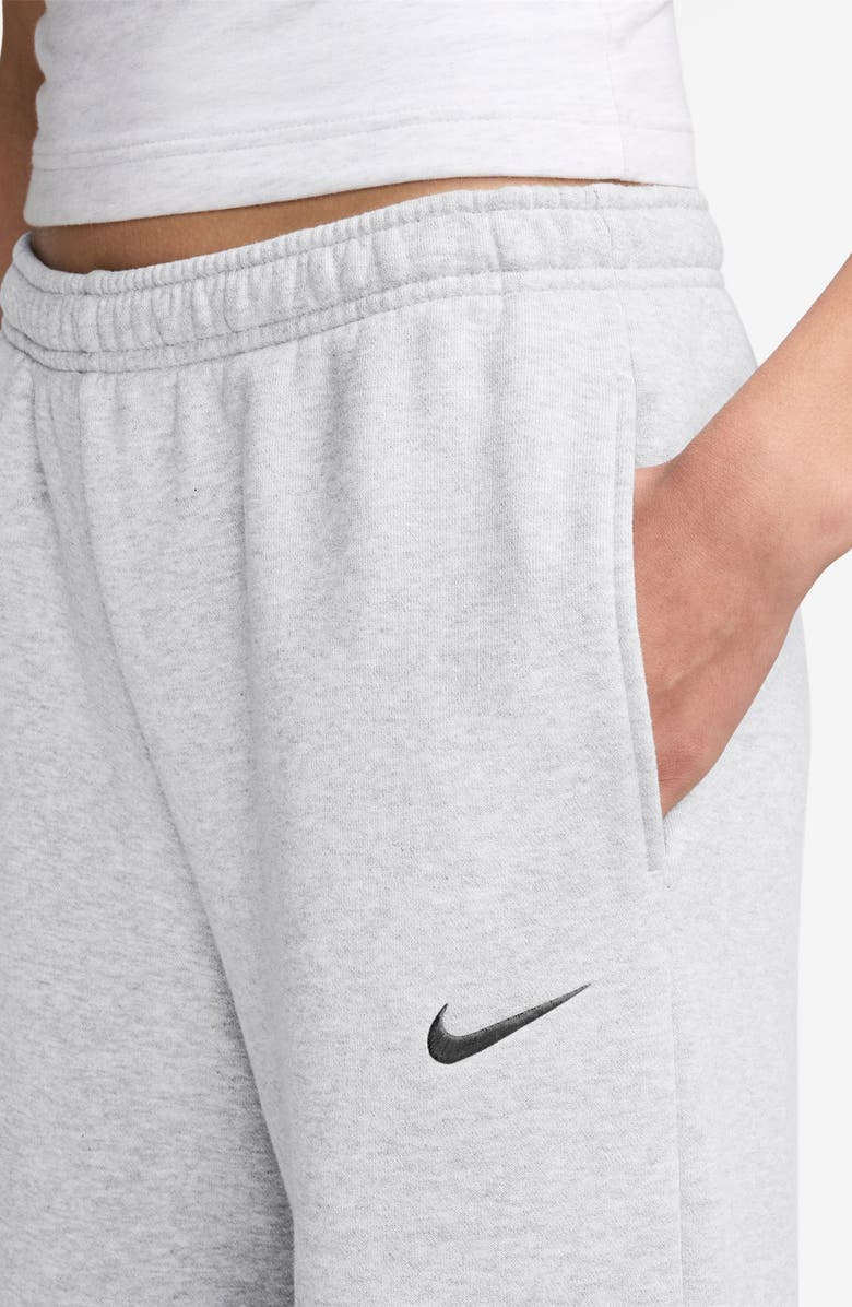 Nike Studio Fleece Wide Leg Sweatpants, Alternate, color, Grey Heather/ Black