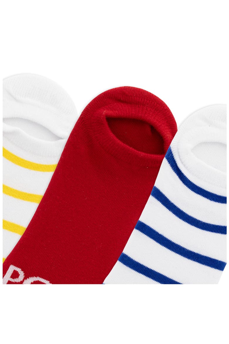 Assorted 3-Pack Saint James No-Show Socks, Alternate, color, WHITE ASSORTED