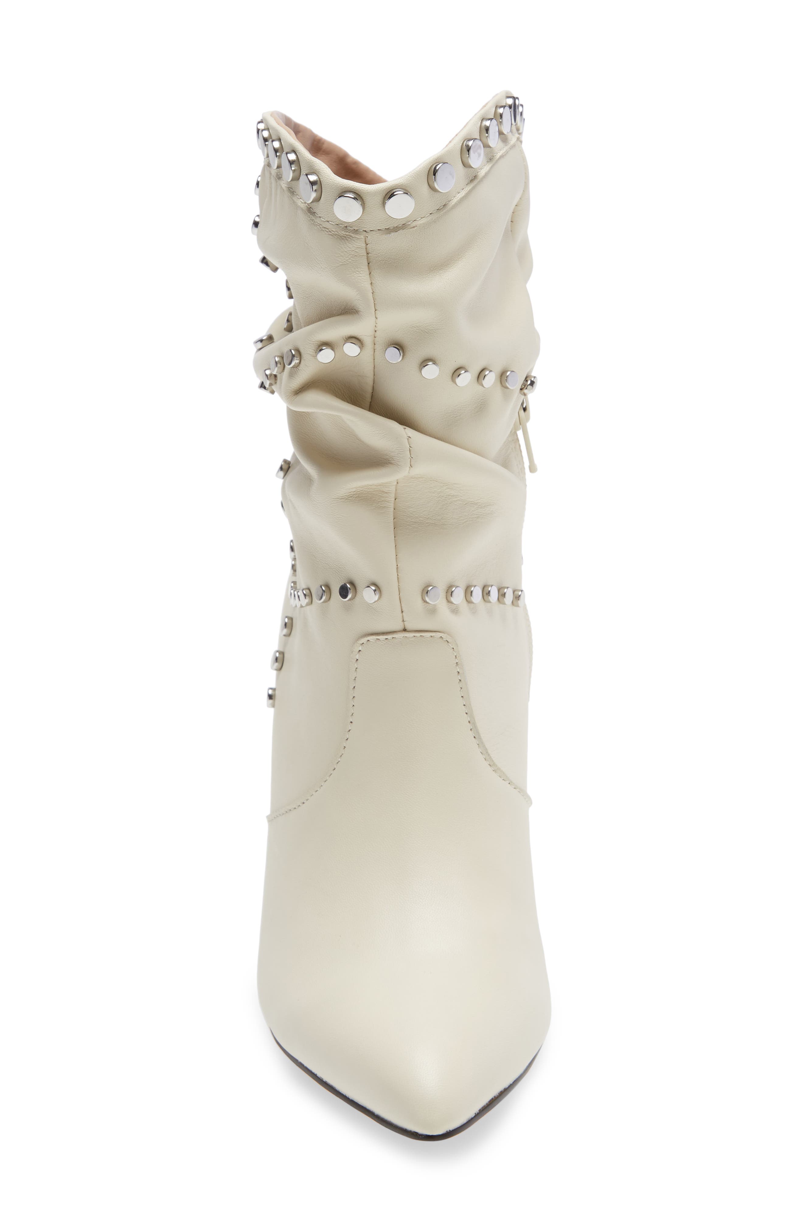 Cebina Studded Bootie, Alternate, color, BIANCA LEATHER