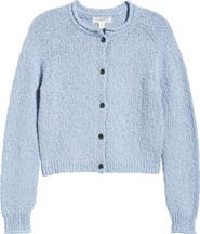 Treasure & Bond Fitted Textured Cotton Cardigan