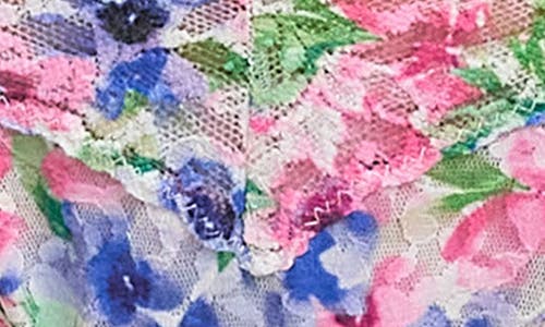 Hanky Panky Printed Signature Lace Original Rise Thong In Paint And Pour