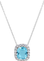 SAVVY CIE JEWELS Cushion Pendant Necklace