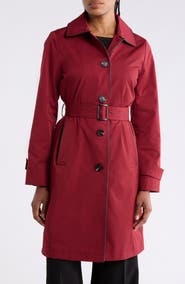 Michael Kors Belted A-Line Rain Coat
