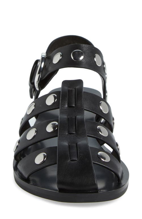 Rag & Bone Beau Studded Leather Fisherman Sandals In Black Leather