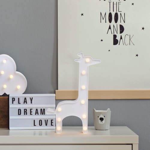 Northlight 11.5" Led Lighted White Giraffe Marquee Sign In White