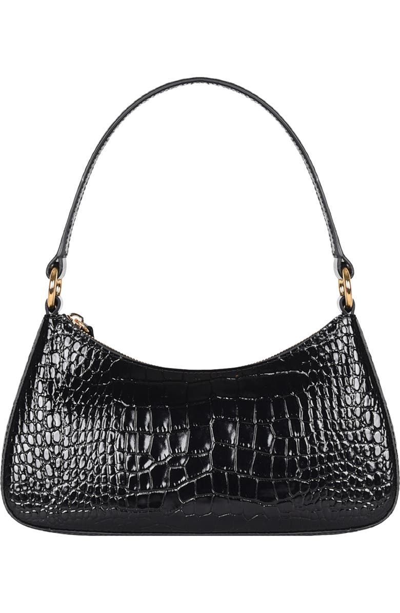 HYER GOODS Upcycled Leather Mini Shoulder Bag, Main, color,