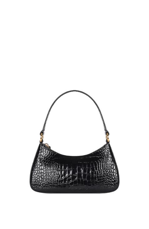 0099~Textured Leather MIMI’ Shoulder Bag