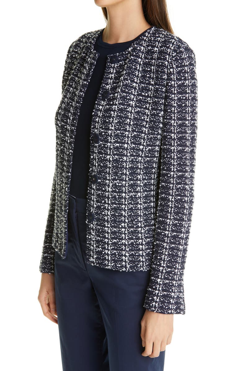 St. John Collection Tweed Knit Jacket, Alternate, color, 
