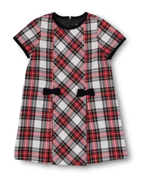 Tartan Plaid Dress With Bows (Little Kid, Big Kid)
