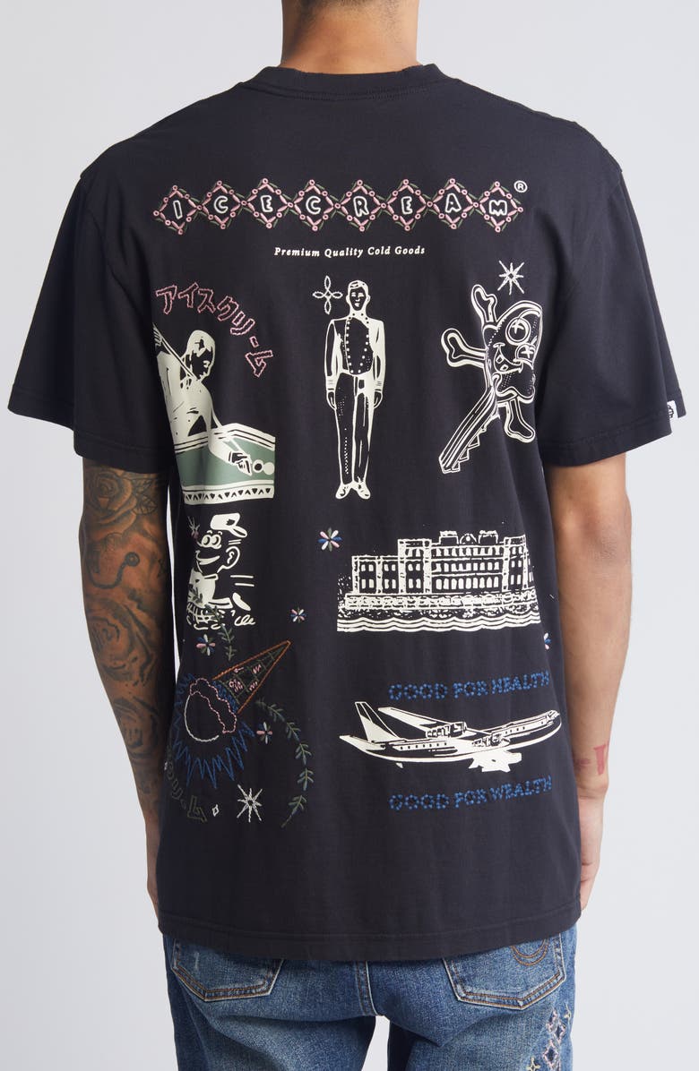ICECREAM St. Tropez Oversize Cotton Graphic T-Shirt, Alternate, color, 