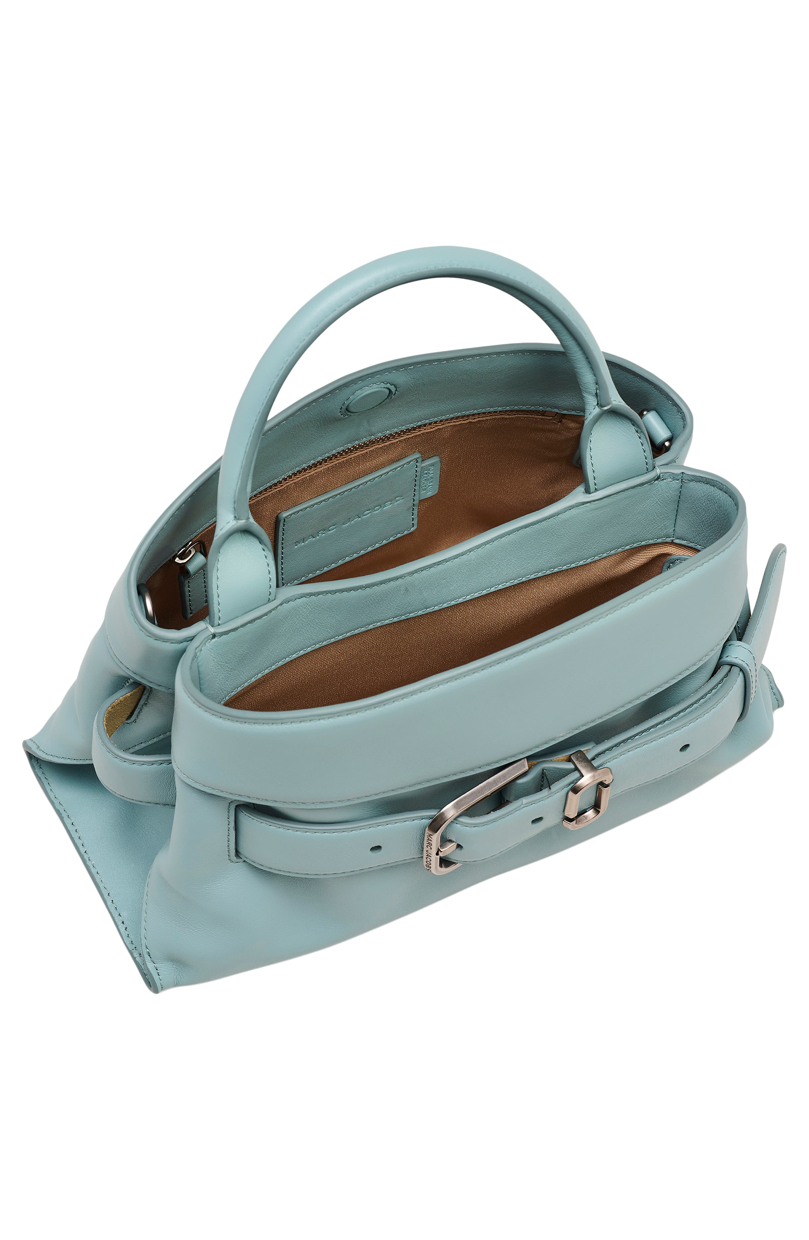 Dakota Small Leather Satchel, Alternate, color, SKY BLUE