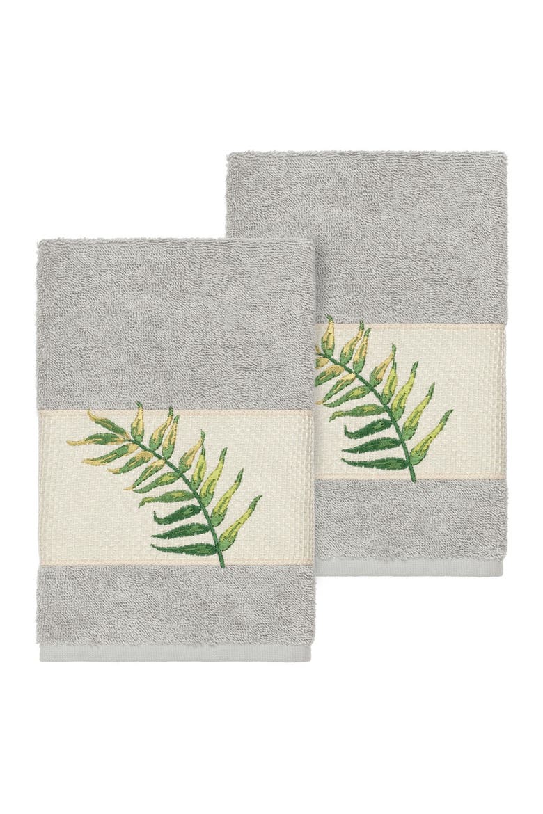 Zoe Embellished Hand Towel - Set of 2 - Light Grey, Main, color, LIGHT GREY