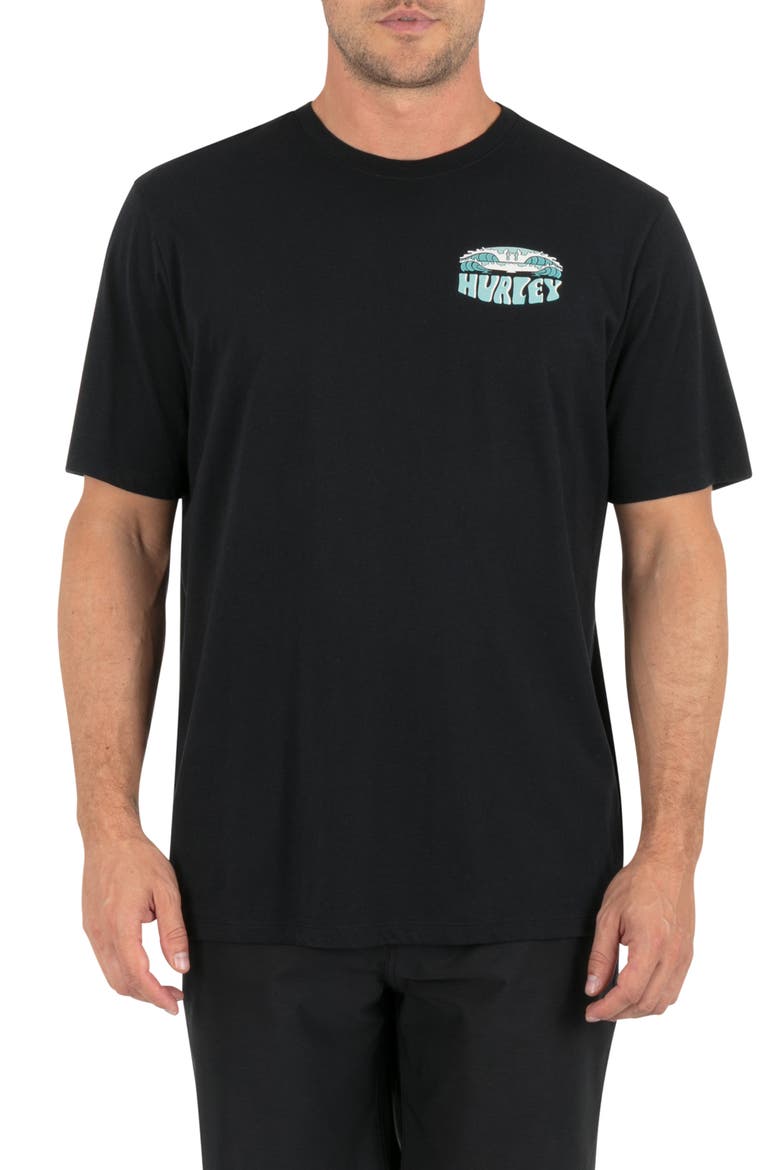 Grateful Sun Graphic T-Shirt, Main, color, BLACK